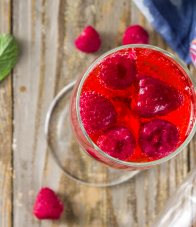 Kir Royale Cocktail With Raspberries 1